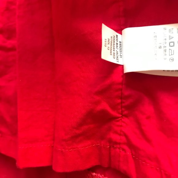 GAP Tomato Red Long Boxy Trench Coat Women's XS 100% COTTON - Picture 8 of 11